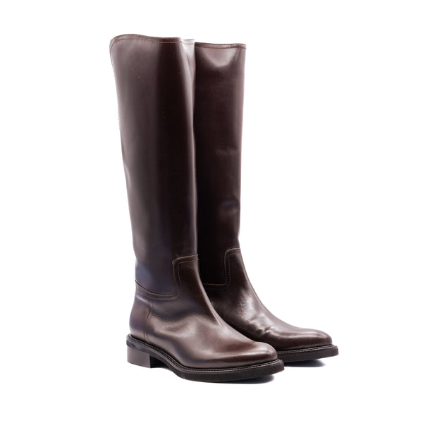 Stiefel Glattleder BRAUN mit Lammfell