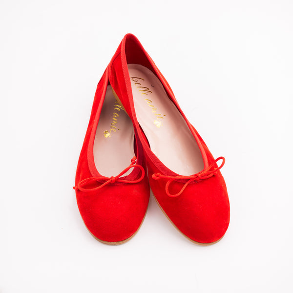 belle amie- ballerina in kirschrot