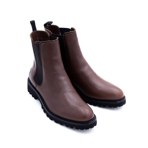 Lammfell Chelsea Boot Braun