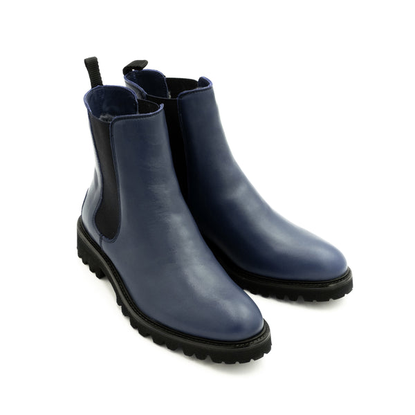 Lammfell Chelsea Boot Navy