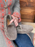 Lammfell Mokassins taupe