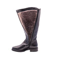 Stiefel Glattleder SCHWARZ mit Lammfell