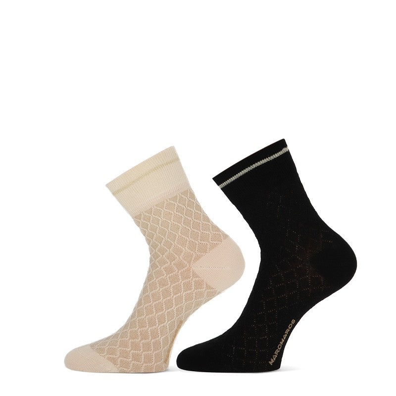 MarcMars Alix bamboo ladies short sock 2 pack 82167