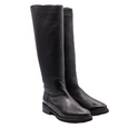 Stiefel Glattleder SCHWARZ mit Lammfell