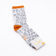 Socken - Leo Silber - weiss  Clutch Gr. 35-38