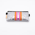 Socken - Leo Silber - weiss  Clutch Gr. 35-38