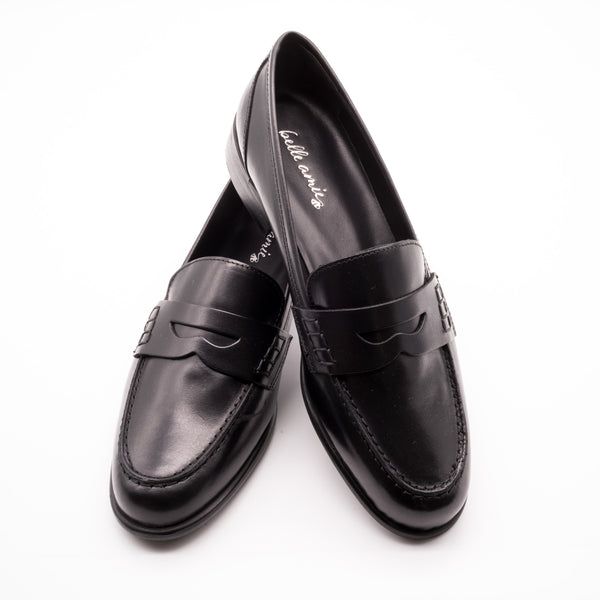 College Loafer Glattleder Nero